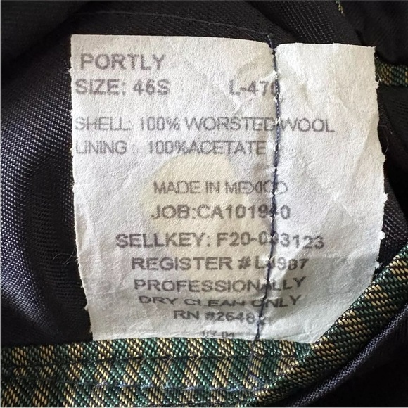 NWT Palm Beach‎ Navy Blue Blazer Jacket Suit Separate Mens Size 46S - Picture 7 of 7